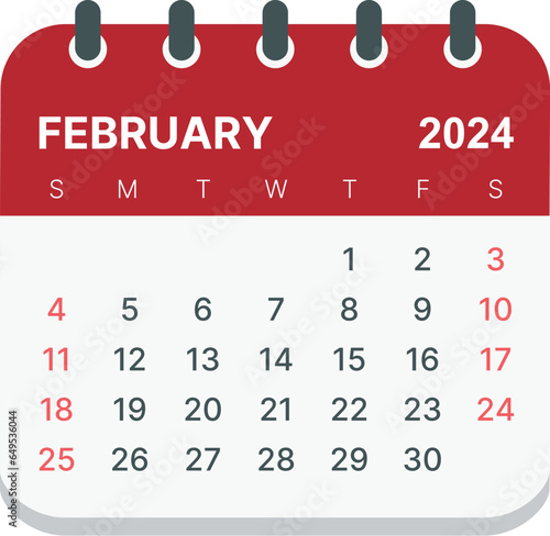 2024 Calendar year vector illustration