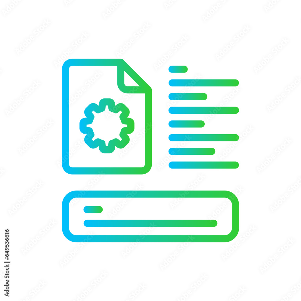 Project description project management icon with blue and green ...