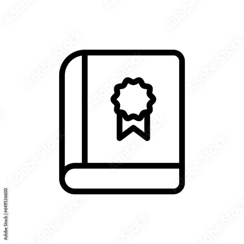 Project charter project management icon with black outline. project, charter, management, concept, governance, word, schedule. Vector illustration