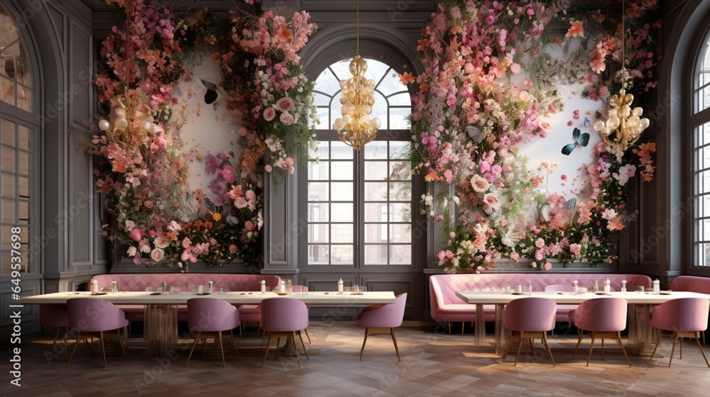 a seamless integration of edible flowers in interior decor, where their beauty and culinary versatility enhance the aesthetics and ambiance of living spaces