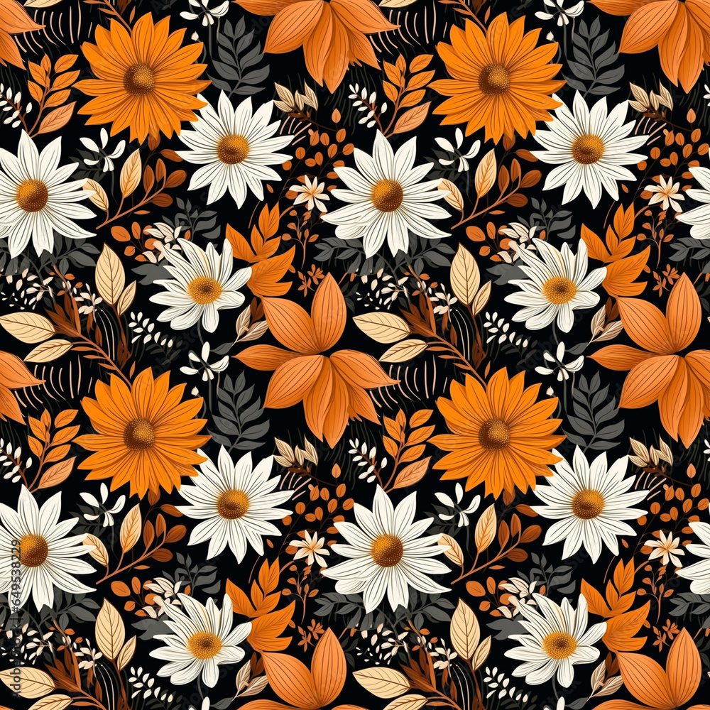 Autumn Flower Seamless Pattern Autumn Flower Seamless Pattern