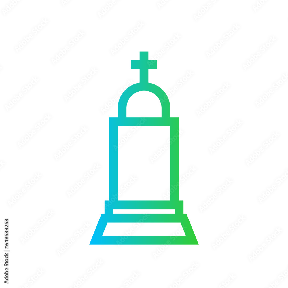 Chess personal growth icon with blue and green gradient outline. chess, strategy, game, business, king, play, battle. Vector illustration Chess personal growth icon with blue and green gradient outline. chess, strategy, game, business, king, play, battle. Vector illustration