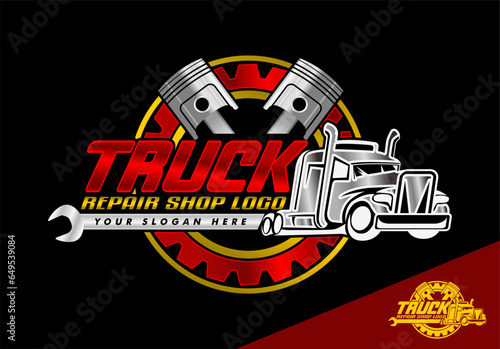 truck diesel repair,  service  logo.