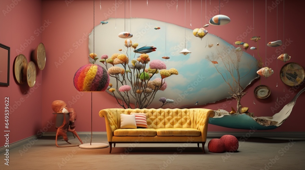 Surrealism's whimsical touch in interior design and decor
