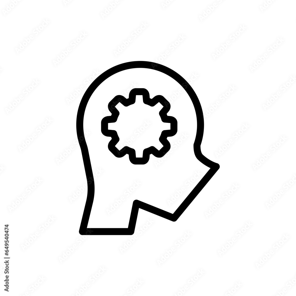 Mindset personal growth icon with black outline. mindset, motivation, success, concept, goal, attitude, change. Vector illustration Mindset personal growth icon with black outline. mindset, motivation, success, concept, goal, attitude, change. Vector illustration