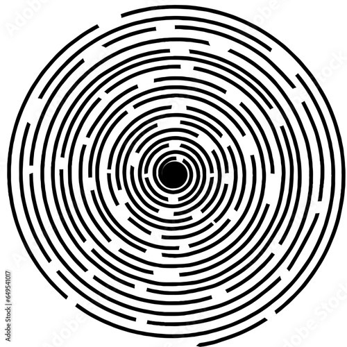 Black spiral maze, vector