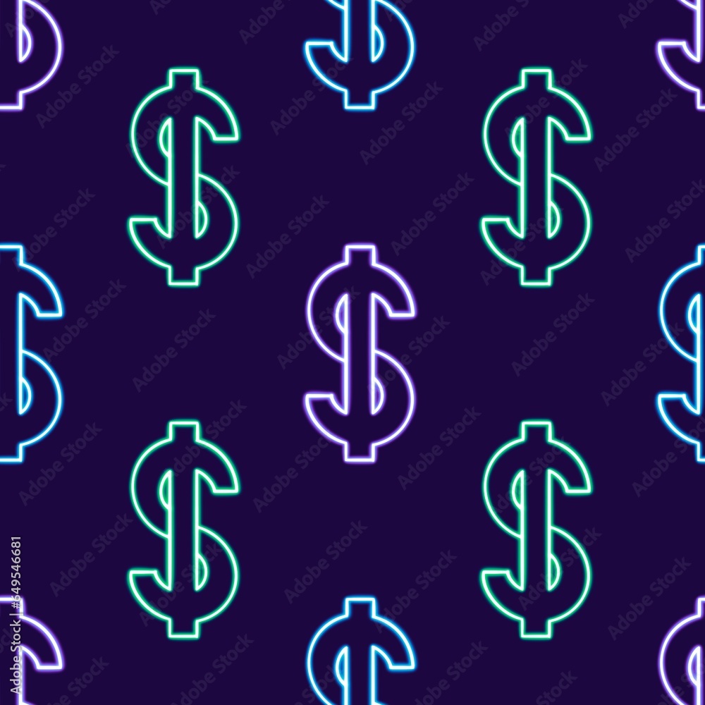 Neon Finance Seamless Pattern, glowing desktop icon, neon sticker, neon figure, glowing figure, neon geometrical figures Neon Finance Seamless Pattern, glowing desktop icon, neon sticker, neon figure, glowing figure, neon geometrical figures