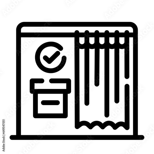 voting booth Line Icon