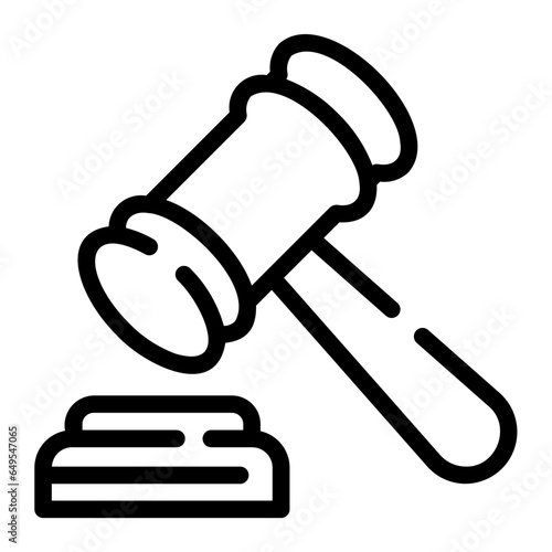 gavel Line Icon
