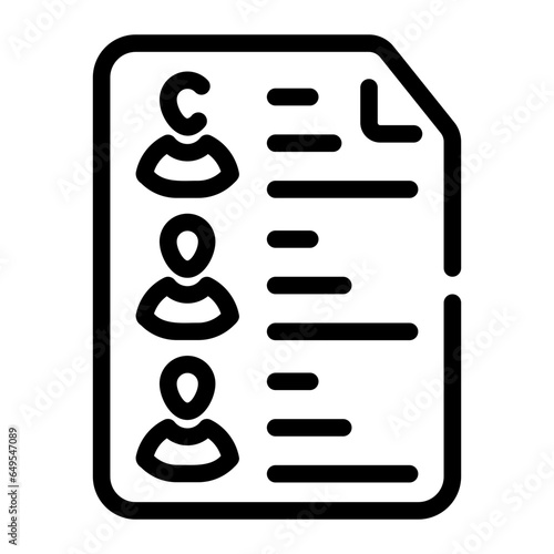 candidats Line Icon