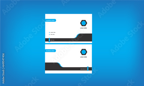 Uncommon creative modern double sided professional business card and mok up tamplate.