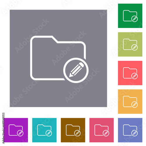 Edit directory outline square flat icons