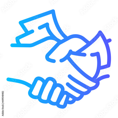 corruption Line Gradient Icon