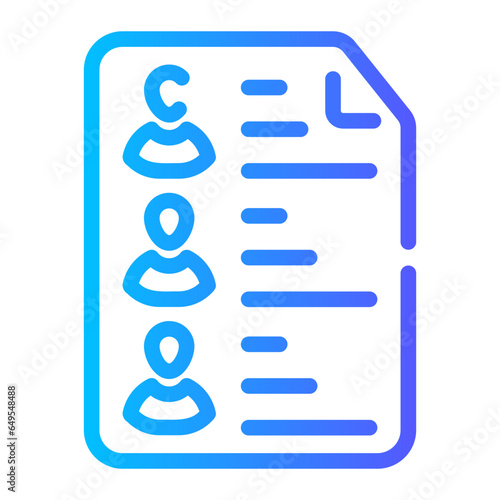 candidats Line Gradient Icon