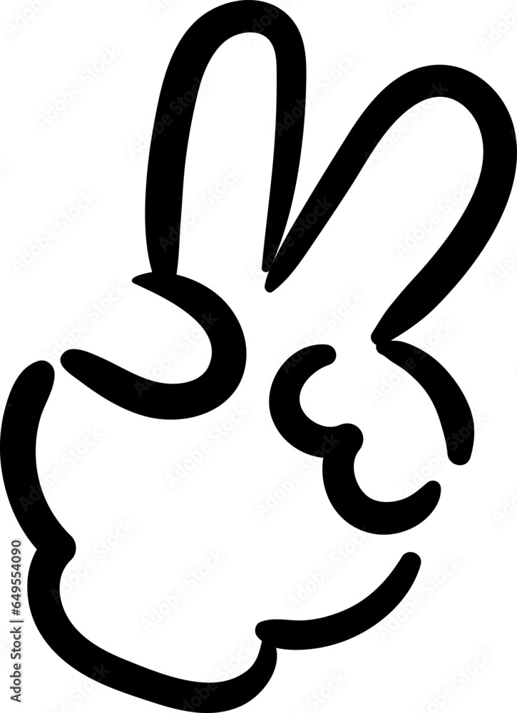 Hand drawn hand pose element Hand drawn hand pose element