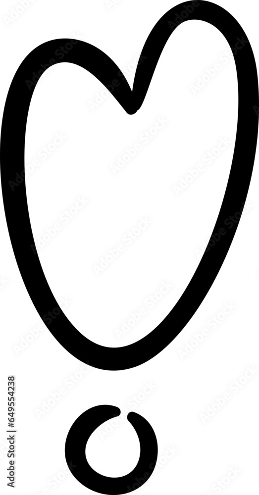 Cute hand drawn heart shape element Cute hand drawn heart shape element