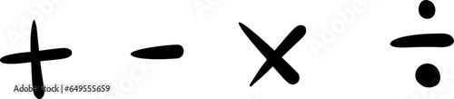 Hand drawn mathematics symbol element
