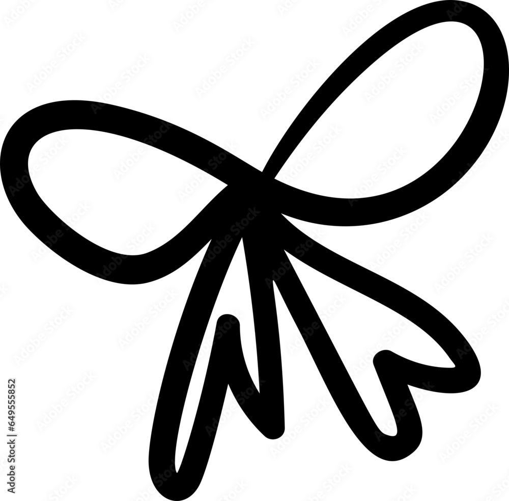 Cute hand drawn ribbon element Cute hand drawn ribbon element
