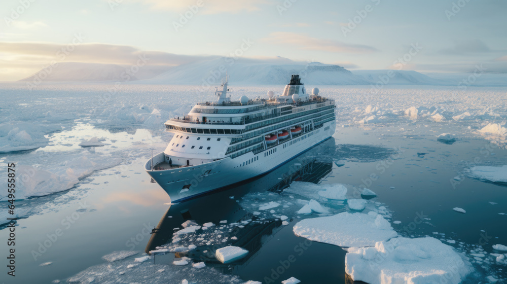 a cruise through the arctic - obrazy, fototapety, plakaty 
