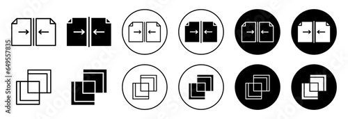 compare icon. data sheet document comparison symbol set. two file difference analysis vector line icon.
