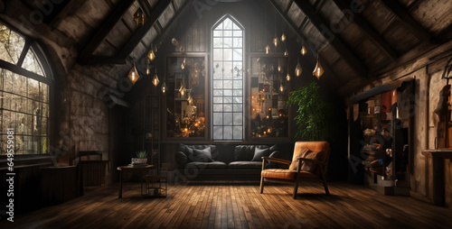 interior of the old church, light in the sky, interior of the church of st mary, church with big window hd wallpaper © Your_Demon
