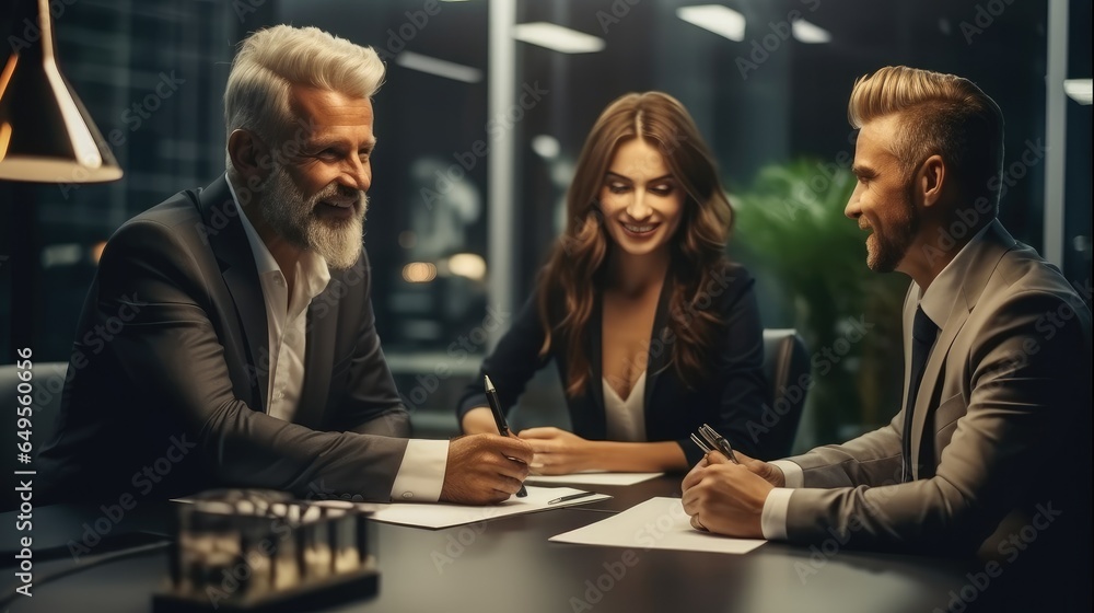 Fototapeta premium Business persons on meeting in the office.