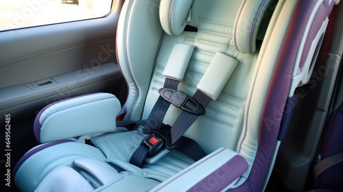 Empty child car safety restraint seat. © visoot