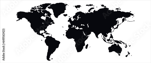  World Map vector on white background.