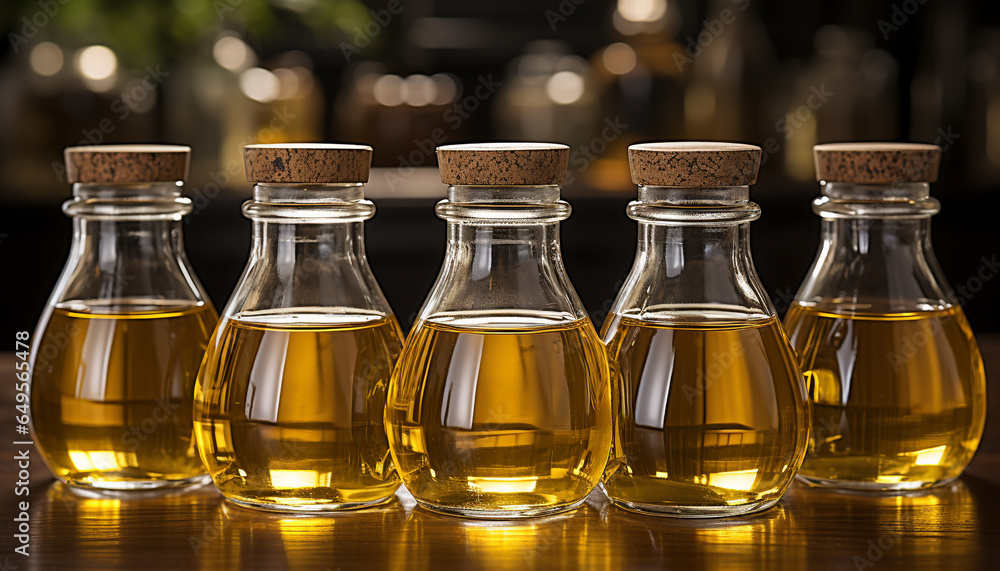 Fresh, healthy olive oil nature condiment for cooking and seasoning generated by AI Fresh, healthy olive oil nature condiment for cooking and seasoning generated by AI