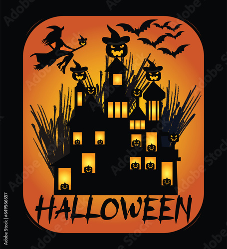 Halloween background with pumpkin