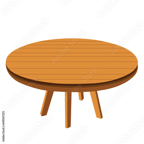 wooden table isolated on white