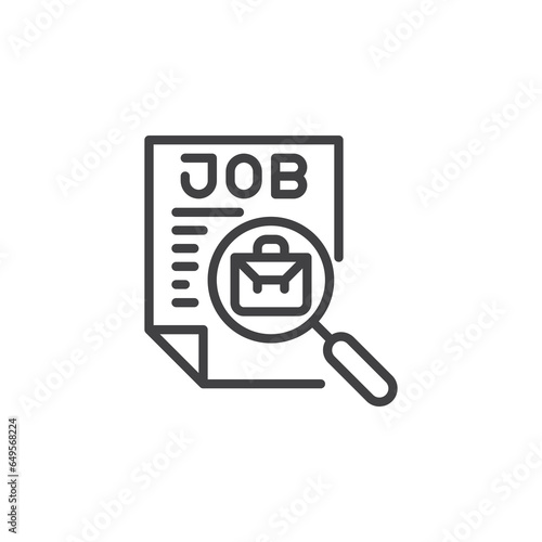 Job descriptions line icon