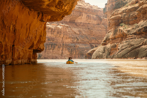 Wallpaper Mural Paddling a Boat Under Cliffs Torontodigital.ca