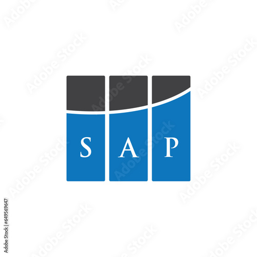 SAP letter logo design on white background. SAP creative initials letter logo concept. SAP letter design.
