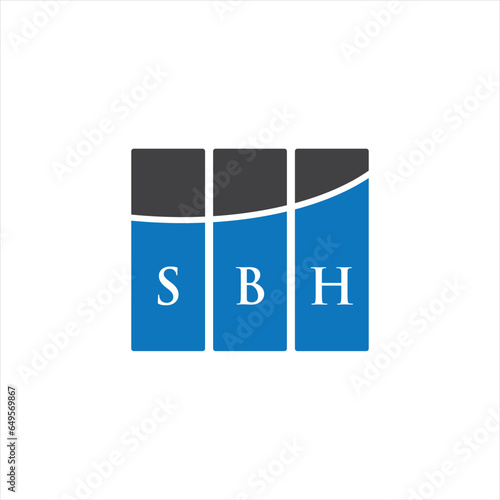SBH letter logo design on white background. SBH creative initials letter logo concept. SBH letter design. 