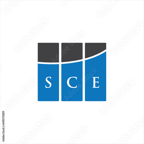 SCE letter logo design on white background. SCE creative initials letter logo concept. SCE letter design.