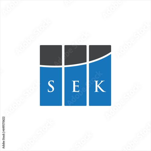 SEK letter logo design on white background. SEK creative initials letter logo concept. SEK letter design. photo