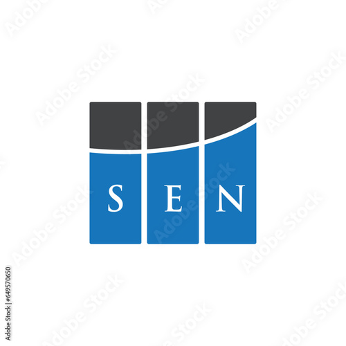 SEN letter logo design on white background. SEN creative initials letter logo concept. SEN letter design.
