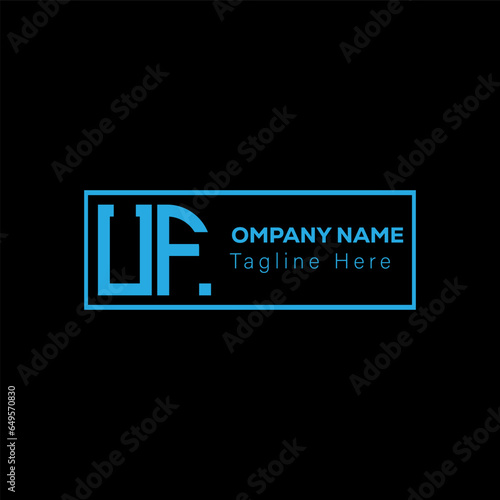 UF Abstract Letter Logo Design. UF  Monogram alphabet Vector illustration.	