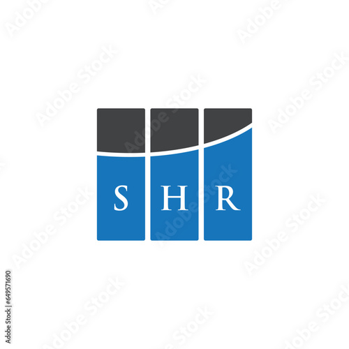 SHR letter logo design on white background. SHR creative initials letter logo concept. SHR letter design. photo