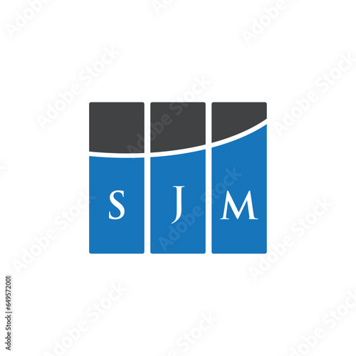 SJM letter logo design on white background. SJM creative initials letter logo concept. SJM letter design. photo