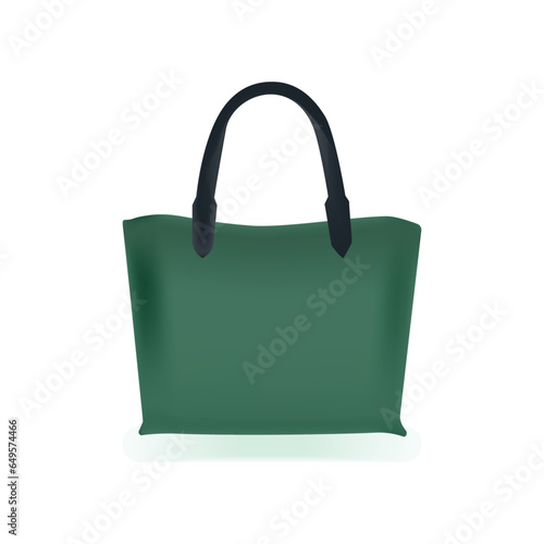 Women bag vector poster on white backgrounds. Ladies handbag in flat style. Female accessories object, fashion trendy case with handle, advertising template. vector illustration EPS 10.