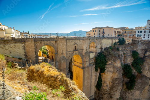 Ronda, Spain. Puente nuevo (New bridge) view	