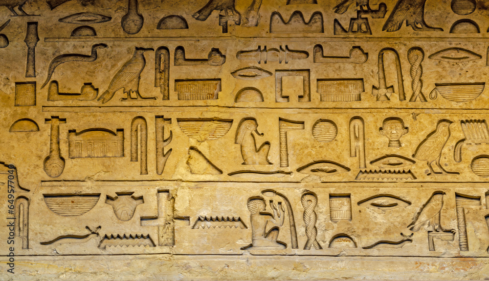 egyptian hieroglyphs on wall backgrounds