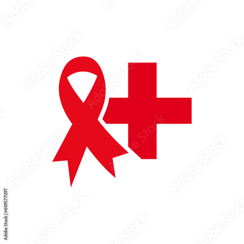 World AIDS Day, HIV care logo and Icon design.