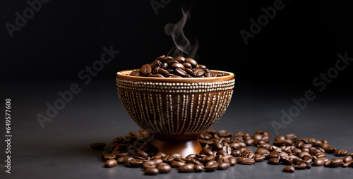 kahwa cup made of coffee beans hd wallpaper  photo