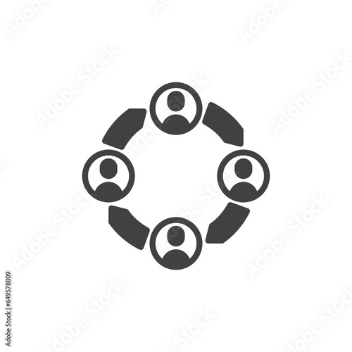 Cross functional team vector icon