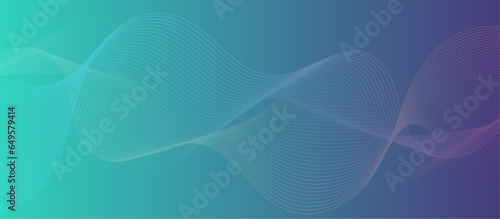 wavy flying lines smooth curve gradient color on black background in concept of luxury, technology, science, music, modern. black background for concept of technology, digital, communication, science.