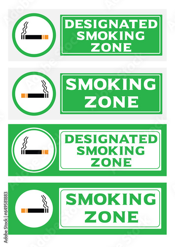 Permitting. Smoking allowed sign. smoking icon. Smoke signage or smoking here. Cigarette smoke area or zone