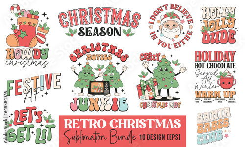 Retro Christmas Sublimation Bundle
